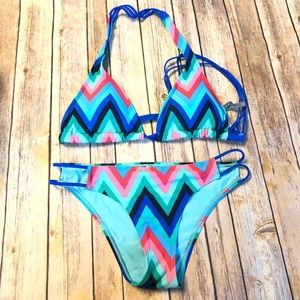 NEW aerie two piece swimsuit size L